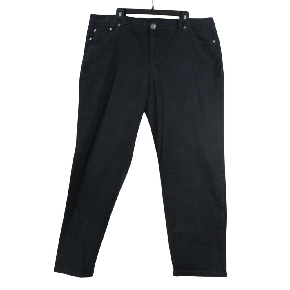 Just My Size Womens Black Denim Shorts Plus Size 18W Stretch Five Pocket Casual‎